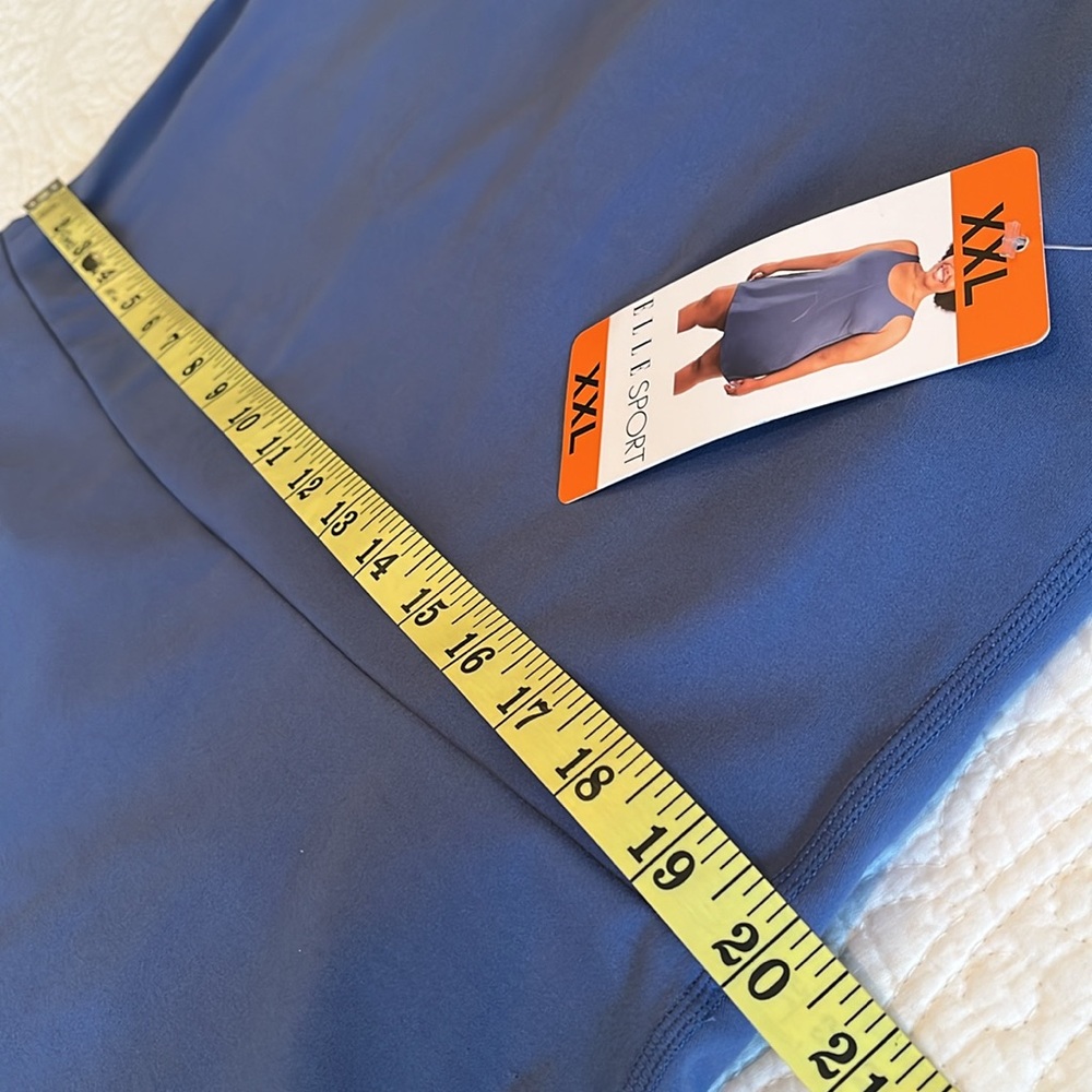 NWT Elle Sport Tank Dress Sleeveless Women’s XXL Blue Active Swim Stretchy Beach - Picture 14 of 17